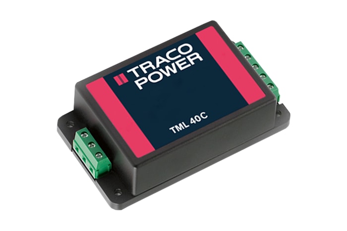 TRACOPOWER Switching Power Supply, TML 40115C, 15V dc, 2.666A, 40W, 1 Output, 100 → 375 V dc, 90 → 264 V