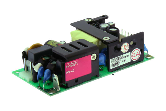 TRACOPOWER Switching Power Supply, TOP 60254, 5 V dc, 24 V dc, 1.4 A, 6 A, 55W, Dual Output, 110 → 370 V dc, 90
