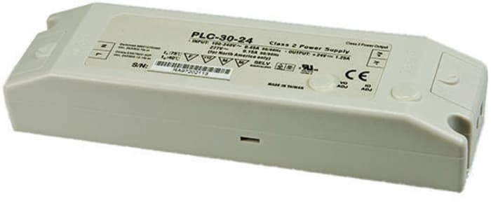 MEAN WELL LED Driver, 12V Output, 30W Output, 2.5A Output, Constant Voltage
