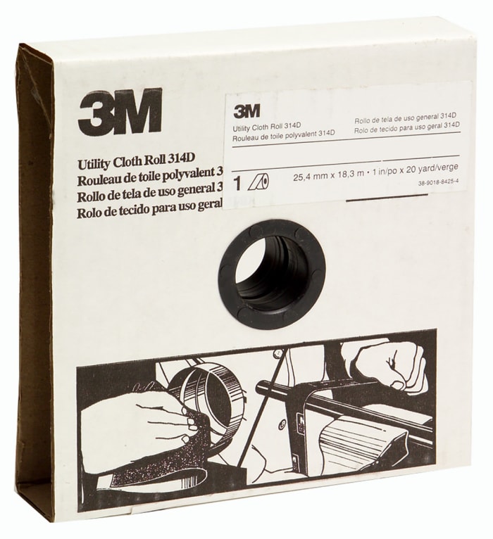3M P80 Grit Medium Utility Cloth Roll, 25m x 50mm