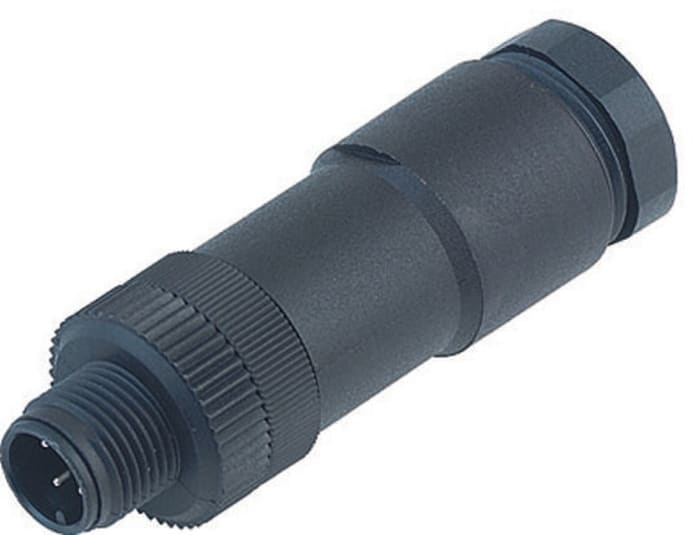 Binder Circular Connector, 5 Contacts, Cable Mount, M12 Connector, Plug, Male, IP67, 713 Series