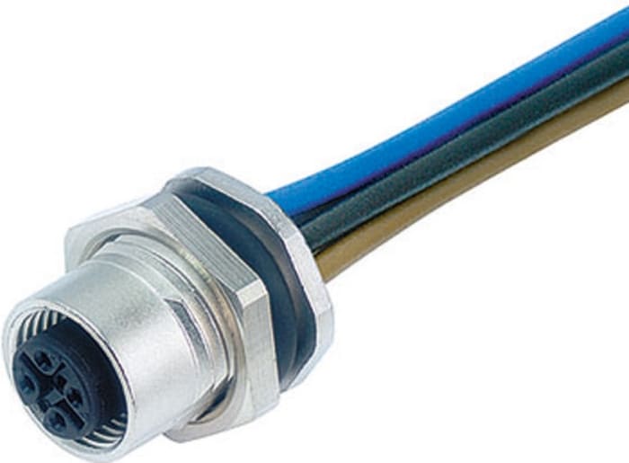 Binder Female M12 to Unterminated Sensor Actuator Cable, 200mm