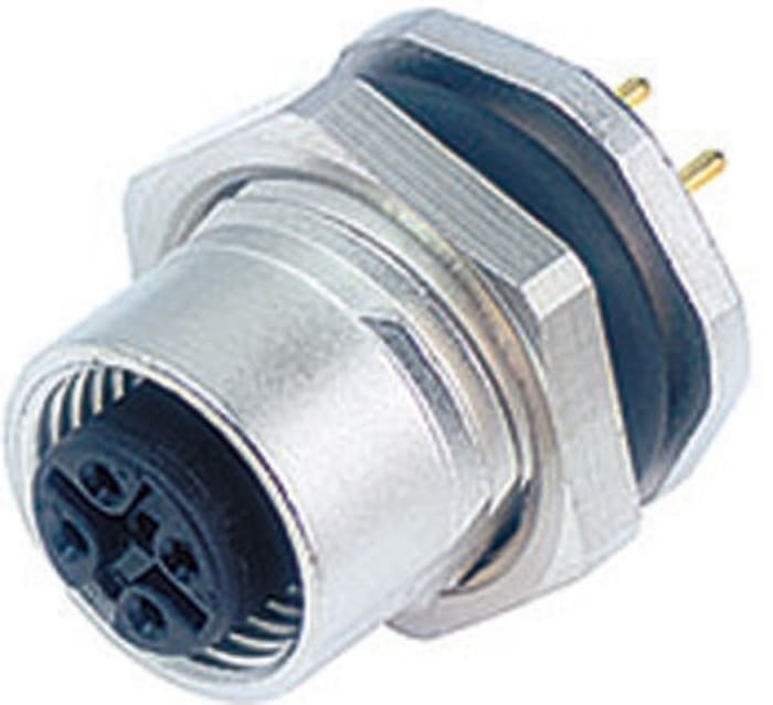 binder Circular Connector, 8 Contacts, Panel Mount, M12 Connector, Socket, Female, IP67, 713 Series