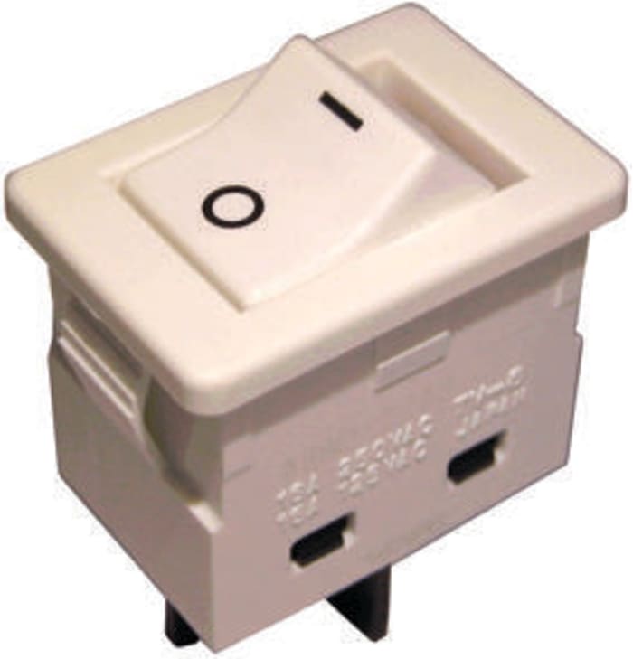 Omron SPST, Latching Rocker Switch Panel Mount