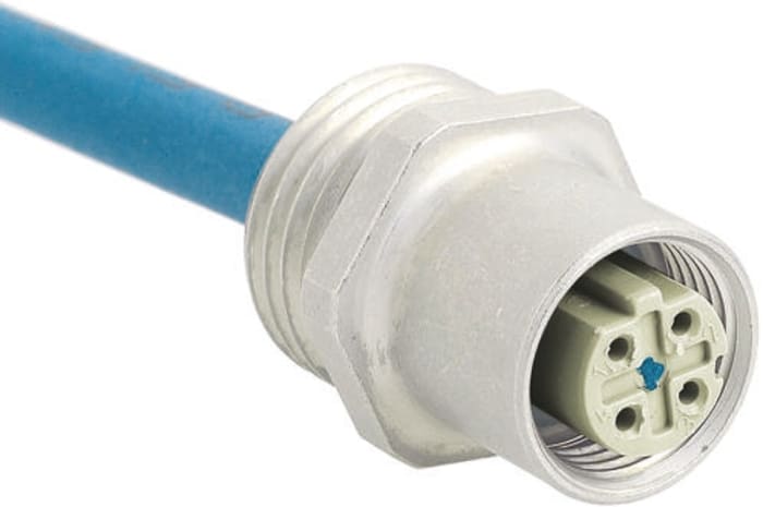 HARTING Female 4 way M12 to Sensor Actuator Cable, 360mm