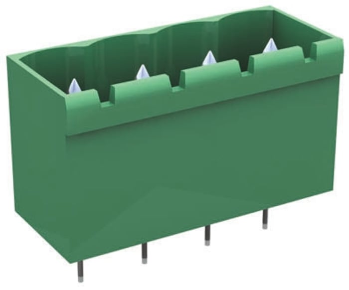 Amphenol FCI 06-508 Series Pluggable Terminal Block, 6-Contact, 5.08mm Pitch, Through Hole Mount, 1-Row, Solder