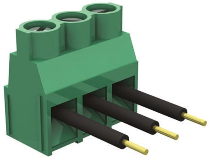 Amphenol FCI Non-Fused Terminal Block, 3-Way, 30A, 24 → 10 AWG Wire, Solder Termination