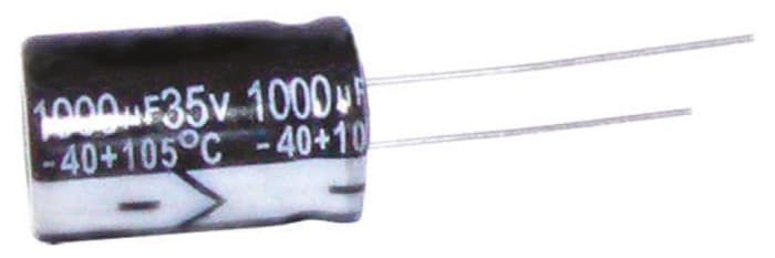 RS PRO 1μF Aluminium Electrolytic Capacitor 50V dc, Radial, Through Hole