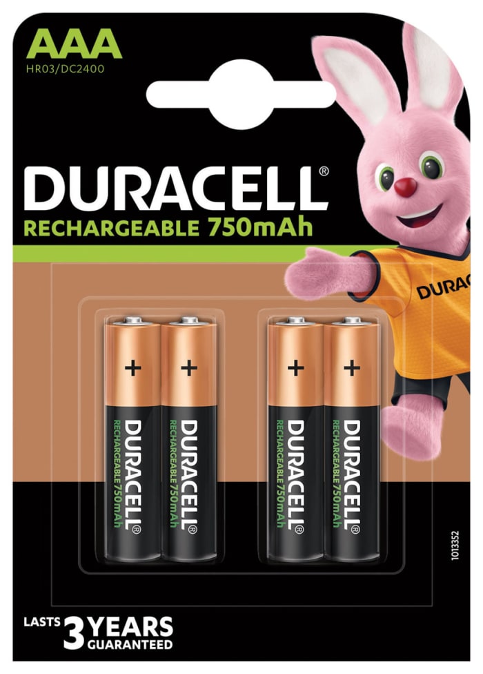Piles rechargeables AAA 750mAh Duracell