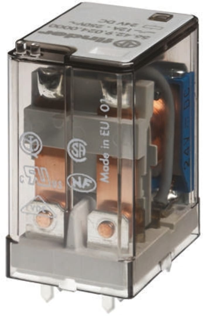 Relais de puissance Finder 56 Series, 2 RT, bobine 12V c.c. Montage sur CI 1W