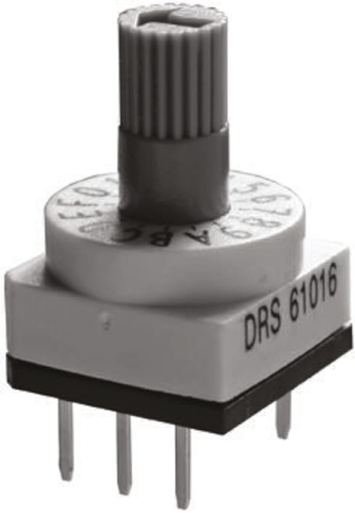 KNITTER-SWITCH 16 Way Through Hole DIP Switch, Rotary Shaft Actuator