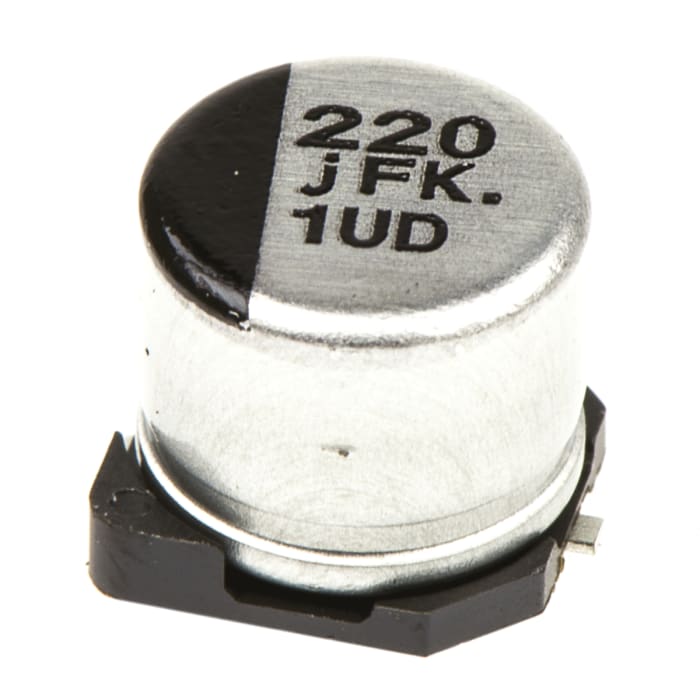 Panasonic 220μF Aluminium Electrolytic Aluminium Electrolytic Capacitor 6.3V dc, Surface Mount - EEEFK0J221P