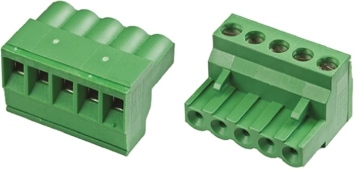 TE Connectivity, 5mm Pitch, Buchanan, 6 Way, Right Angle, Pluggable Terminal Block, Plug, Cable Mount, Screw