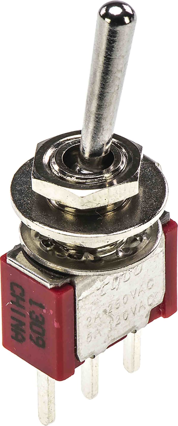 TE Connectivity Toggle Switch, PCB Mount, On-On, SPDT, Through Hole Terminal, 120 V ac, 28V dc