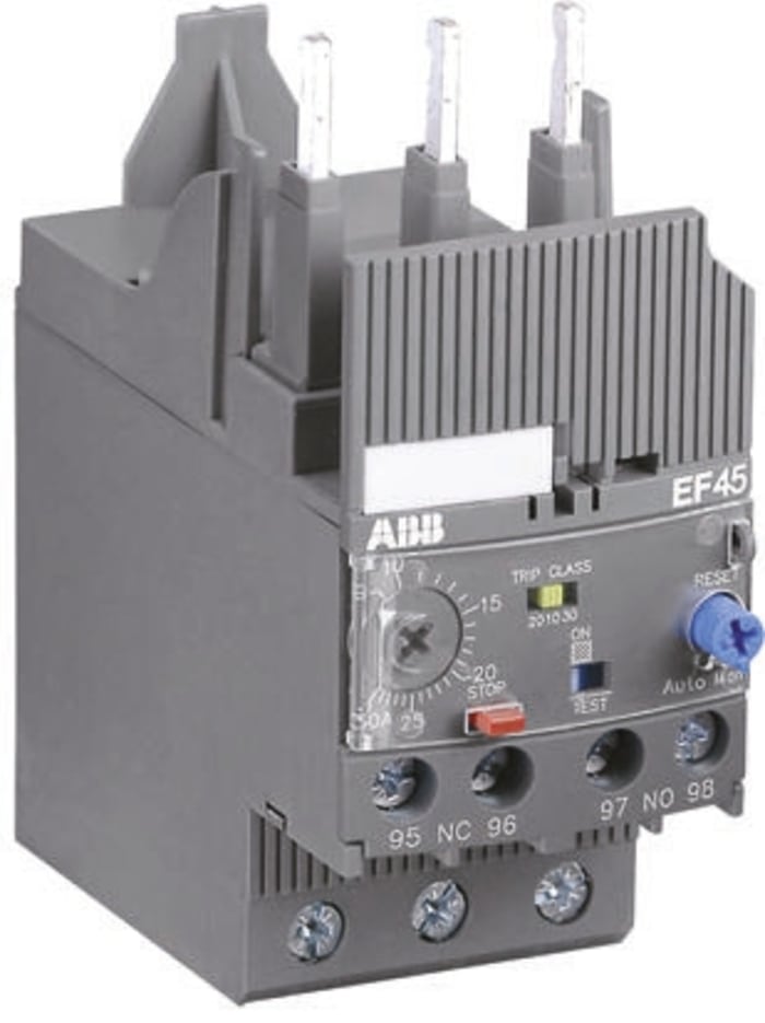 Relais de surcharge électronique ABB E16, 1 NO + 1 NF, 18,9 A, 600 V ac/dc, Vin 690 V ac