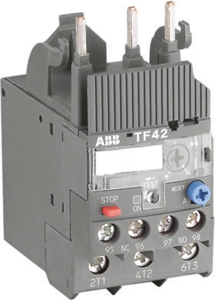 ABB TF42 Thermal Overload Relay 1NO + 1NC, 1.7 → 2.3 A F.L.C, 2.3 A Contact Rating, 2 W, 3P, AF Range