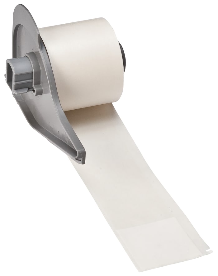 Brady B-427 Self-laminating Vinyl Transparent/White Cable Labels, 38.1mm Width, 152.4mm Height
