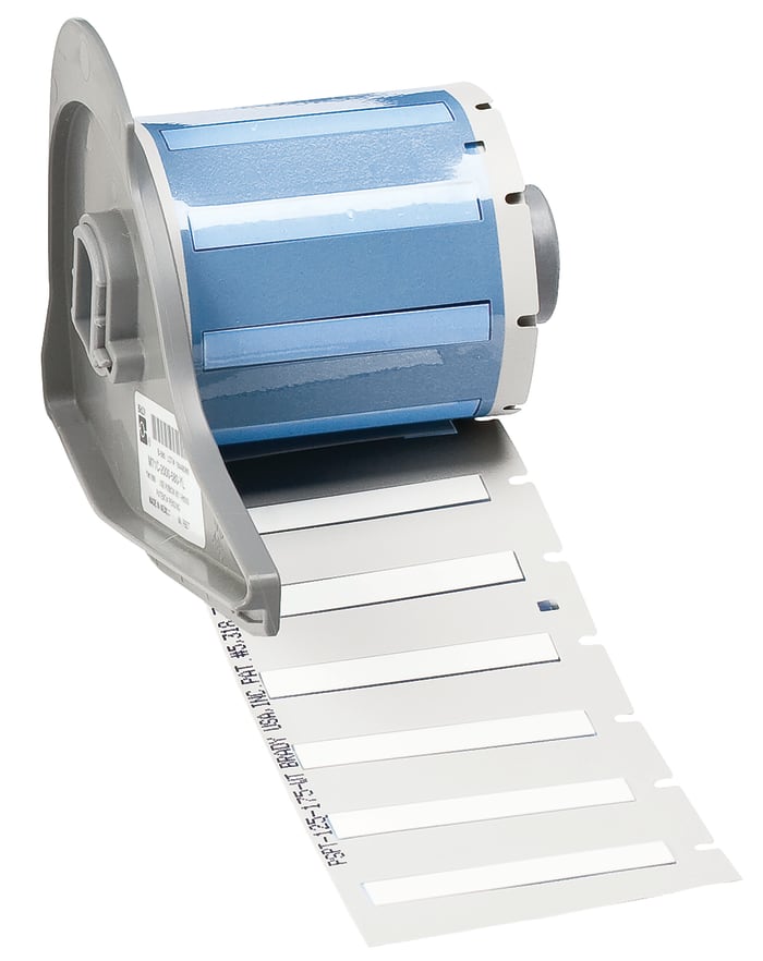 Brady B-342 PermaSleeve White Heatshrink Labels, 44.45mm Width, 5.97mm Height, 100 Qty