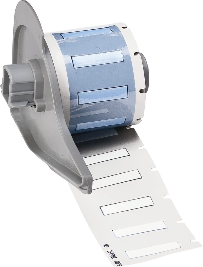 Brady B-342 PermaSleeve White Heatshrink Labels, 25.4mm Width, 5.97mm Height, 100 Qty