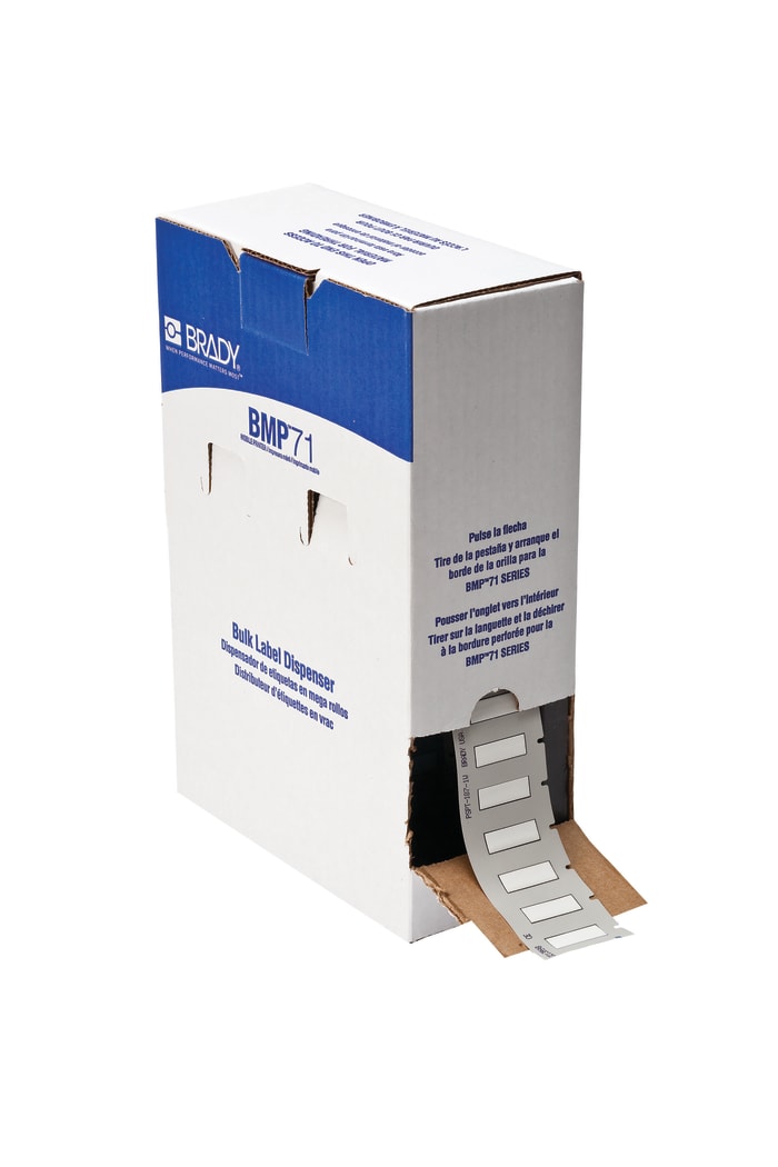 Brady B-342 PermaSleeve White Heatshrink Labels, 25.40mm Width, 8.51mm Height, 1000 Qty