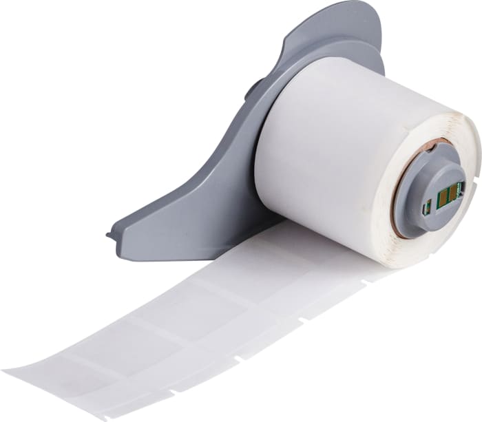 Brady B-427 Self-laminating Vinyl Transparent/White Cable Labels, 25.40mm Width, 38.1mm Height, 250 Qty