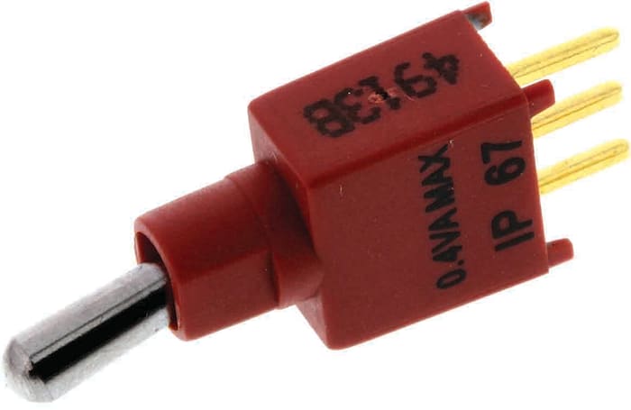 KNITTER-SWITCH Toggle Switch, PCB Mount, On-Off-On, SPDT, Through Hole Terminal