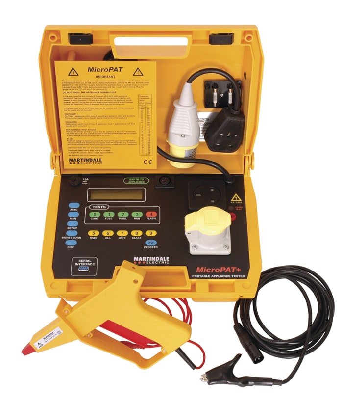 Martindale MPATPLUS PAT Tester, Class I, Class II Test Type With RS Calibration