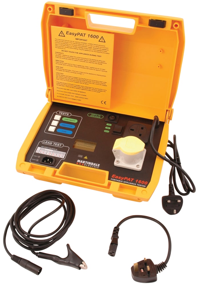 Martindale EPAT1600 PAT Tester, Class I, Class II, Class IT Test Type With RS Calibration