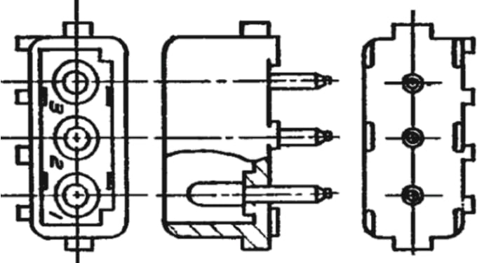 Conector de montaje en PCB Recta TE Connectivity serie Commercial MATE-N-LOK 4 contactos 1 filas, paso 5.08 mm, Orificio