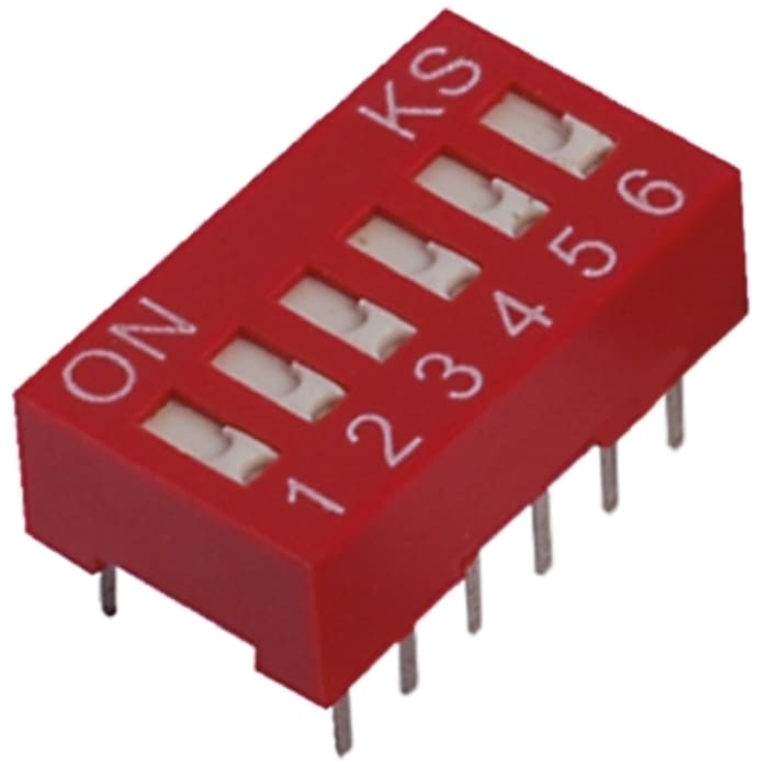 KNITTER-SWITCH 6 Way Through Hole DIP Switch 6P