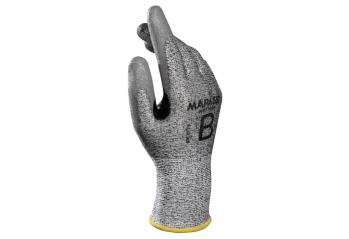 Mapa KRYTECH 557 Grey HPPE Cut Resistant Work Gloves, Size 10, Polyurethane Coating