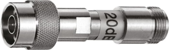 Telegartner 50Ω RF Attenuator N Connector N Plug to N Socket 3dB, Operating Frequency 1GHz