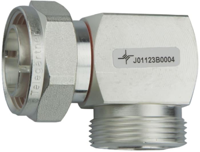 Telegartner Right Angle 50Ω R Adapter 7/16 Plug to 7/16 Socket 7.5GHz