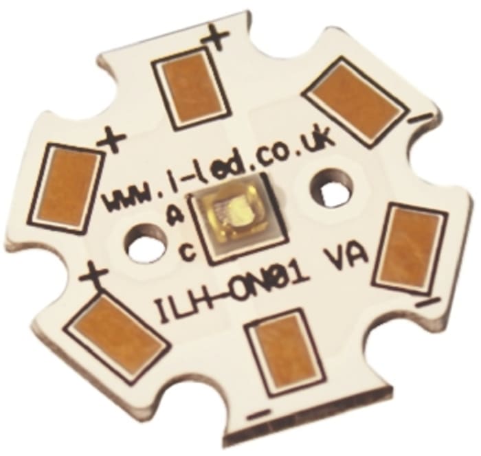 ILS ILH-ON01-WMWH-SC201, OSLON1 PowerStar Circular LED Array, 1 White LED (3000K)