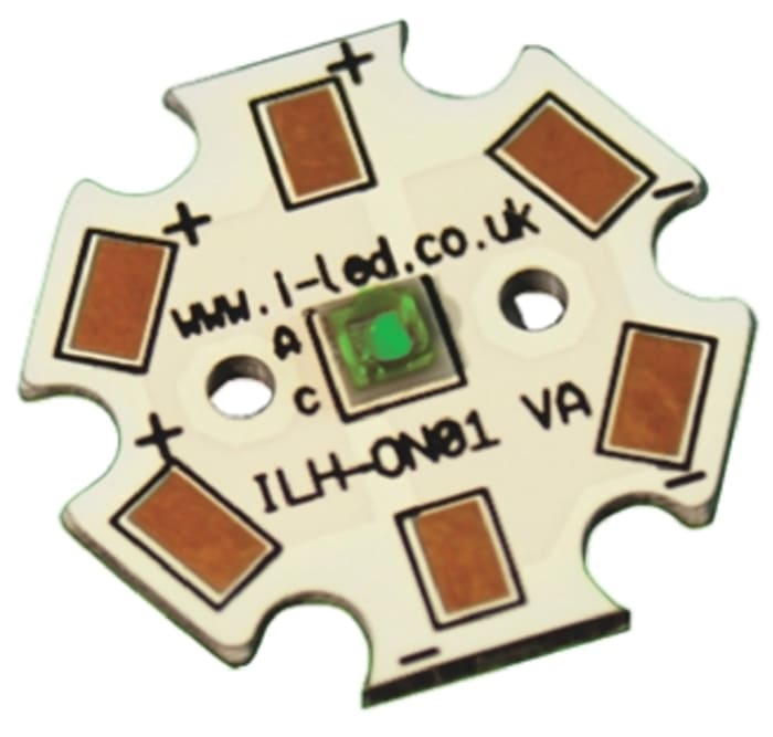 ILS ILH-ON01-TRGR-SC201, OSLON1 PowerStar Circular LED Array, 1 Green LED