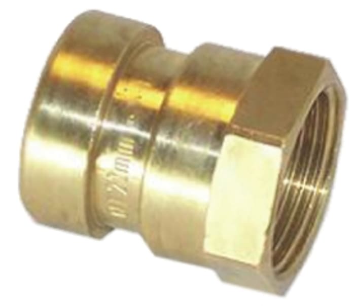 75510 Pegler Yorkshire Copper Pipe Fitting, Threaded Straight Coupler
