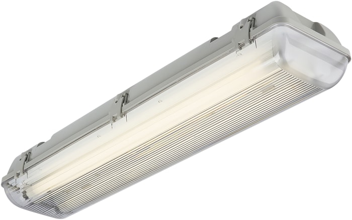 RS PRO 2 x 58 W Fluorescent Ceiling Light, 230 V Linear Twin Batten, 2 Lamp, Anti-corrosive, 1.56 m Long, IP65
