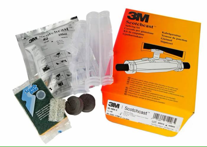 Juego de Unión para Cables 3M 92-NBA0, No apantallado, 4, 5 núcleos, 148 x 65mm Recta, Cable 4 x 1.5 → 4mm²