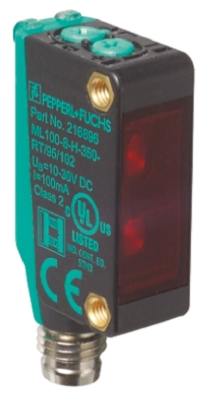 Pepperl + Fuchs Retroreflective Photoelectric Sensor, Block Sensor, 5 m Detection Range