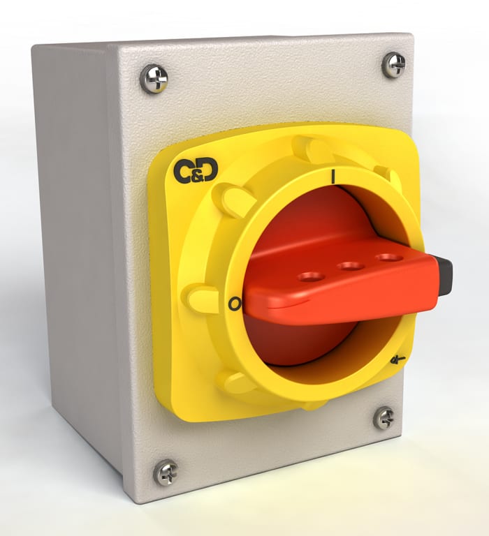 Craig & Derricott 6P Pole Isolator Switch - 20A Maximum Current, 7.5kW Power Rating, IP65