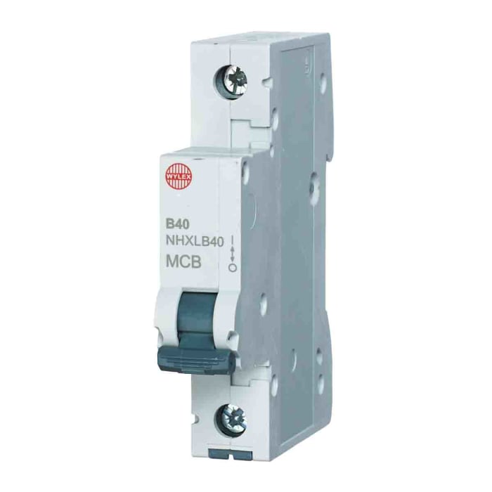 Wylex NSB 40A1P Curve B, Breaking Capacity 6 kA, DIN Rail Mount