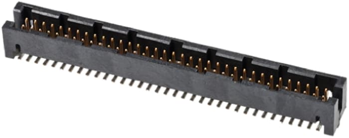 Amphenol FCI Rib-Cage Series Straight Surface Mount PCB Header, 70 Contact(s), 1.27mm Pitch, 2 Row(s), Shrouded