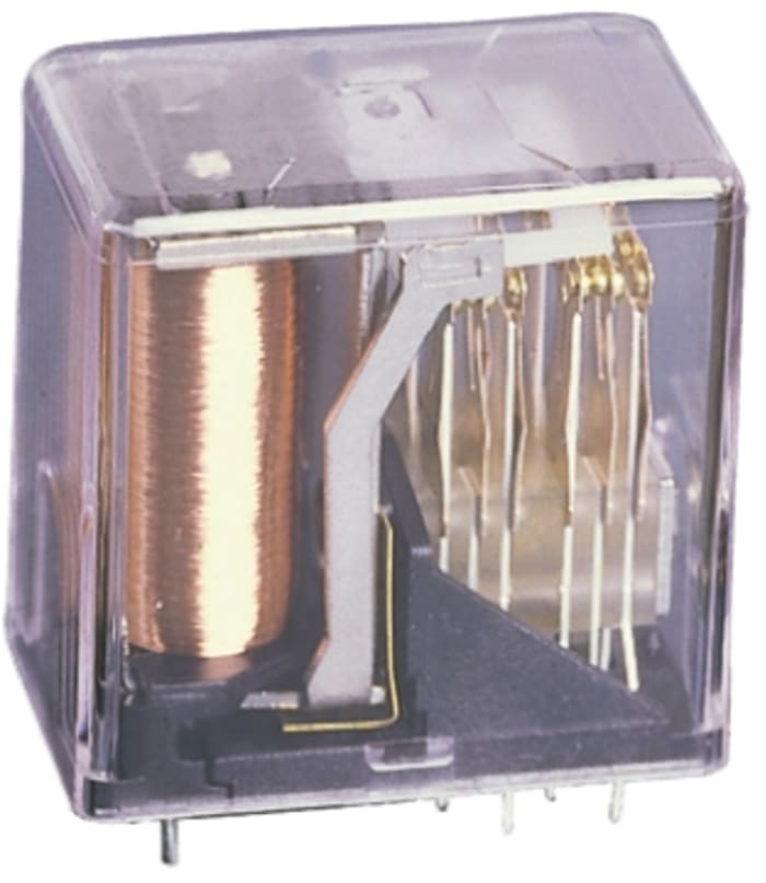 Relais TE Connectivity, 4 RT, bobine 24V c.c. Montage sur CI 647mW