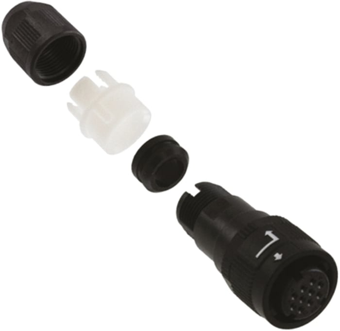 Hirose Connector, 10 Contacts, Cable Mount, Miniature Connector, Plug, Female, IP67, IP68, HR34B Series