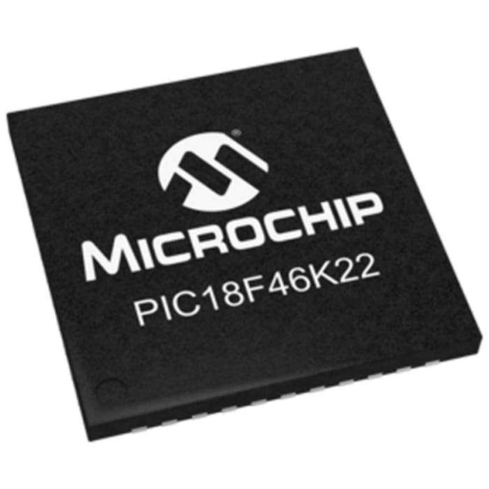 Microchip, 8bit PIC, PIC18F Microcontroller, 64MHz, 64 kB Flash, 44-Pin QFN