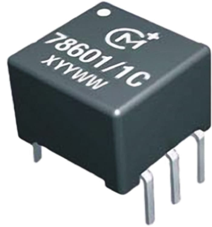 Murata Power Solutions Through Hole Pulse Transformer 1CT:1CT Turns Ratio, 200 μH Prim. Inductance, 0.24Ω Prim.