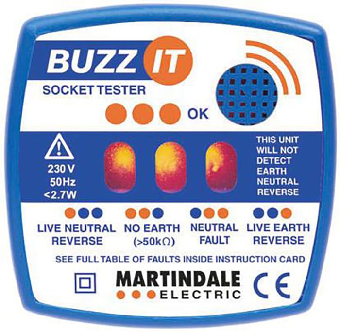 Martindale, Model BZ101 Socket Tester 13A 230V ac CAT IV 300 V RS Calibration