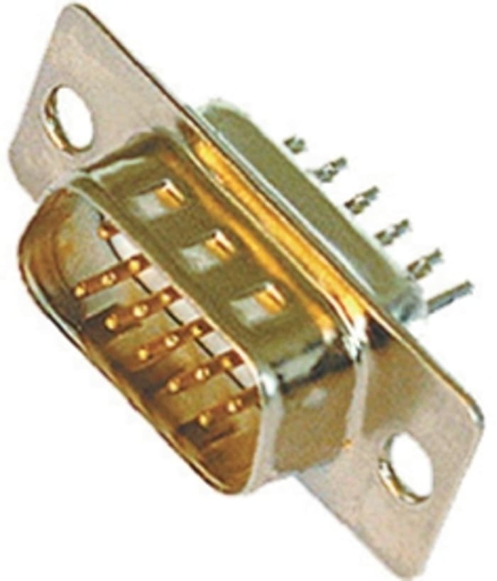 TE Connectivity Amplimite HD-20 9 Way Right Angle Through Hole PCB D-sub Connector Socket, 2.74mm Pitch
