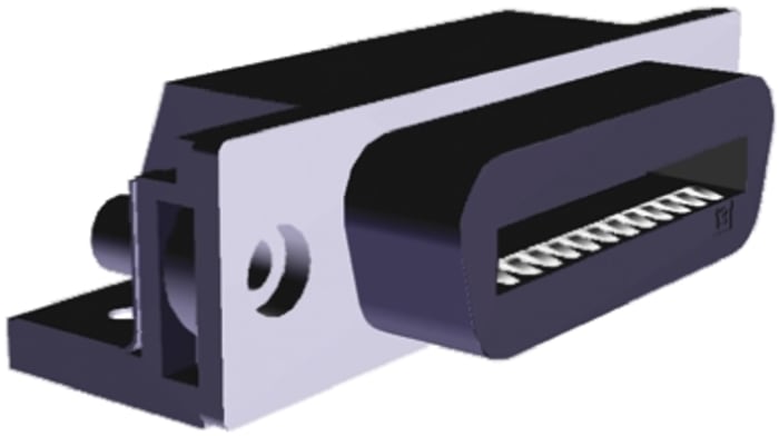 TE Connectivity CHAMP Series Right Angle PCB Mount PCB Socket, 50-Contact, 2.16mm Pitch, Solder Termination