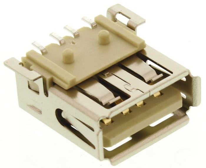 TE Connectivity Right Angle, SMT, Socket Type A USB Connector